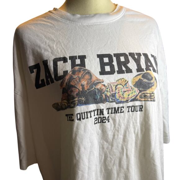 Zach Bryan The Quitting Time Concert Tour Tee, Unisex Size XL - Picture 3 of 6